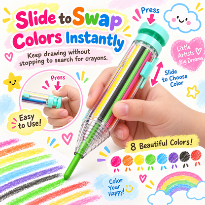 8-in-1 Multicolor Crayons