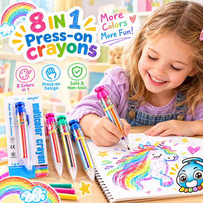 8-in-1 Multicolor Crayons