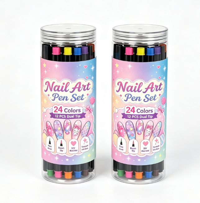 💅 2026 Sale🎉24‑Colors Dual‑Ended Nail Art Pens‑DIY Manicure Drawing Set