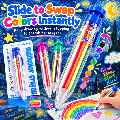 8-in-1 Multicolor Crayons