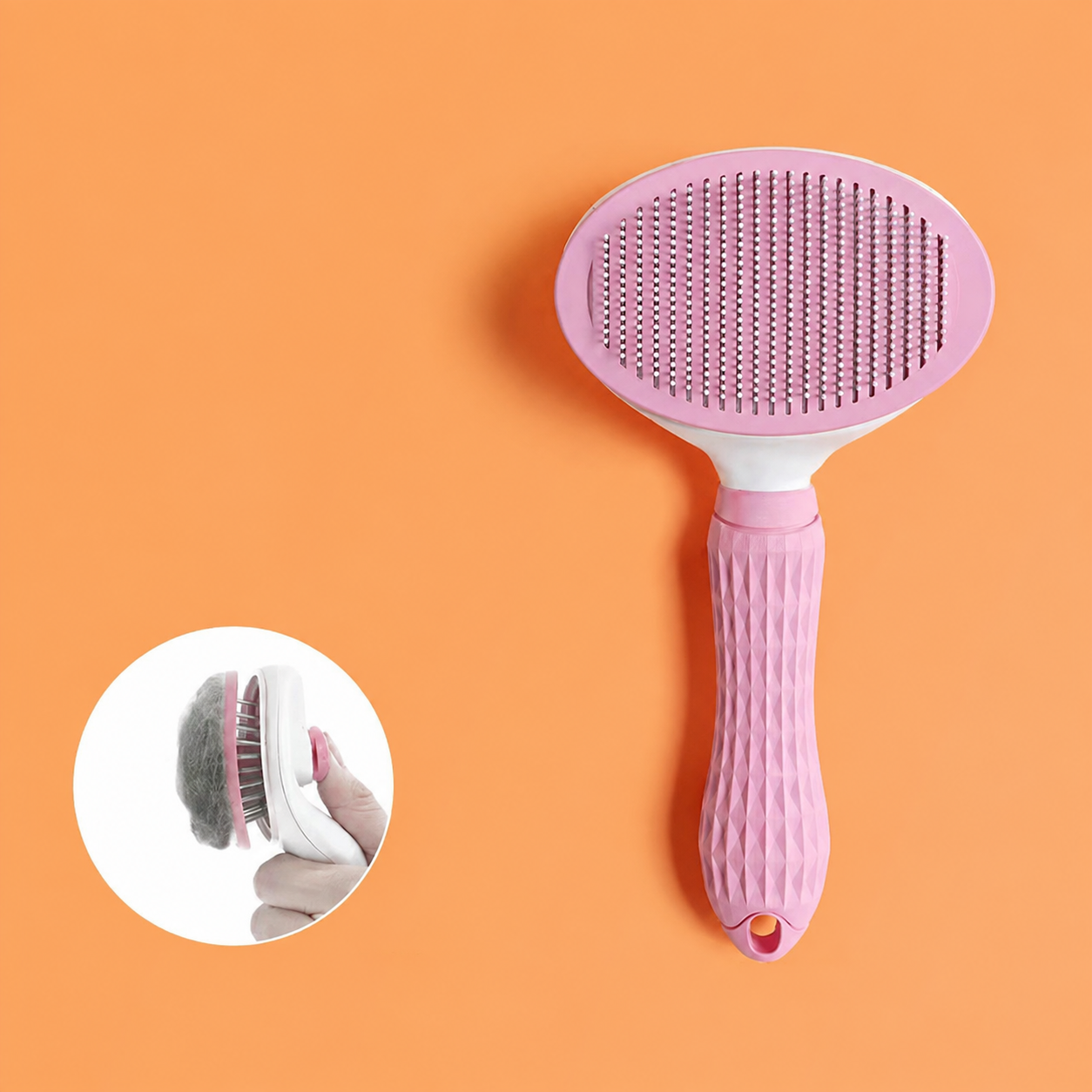 One-Touch Self-Cleaning Pet Grooming Brush