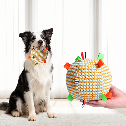 Interactive Plush Rattle Ball Dog Toy