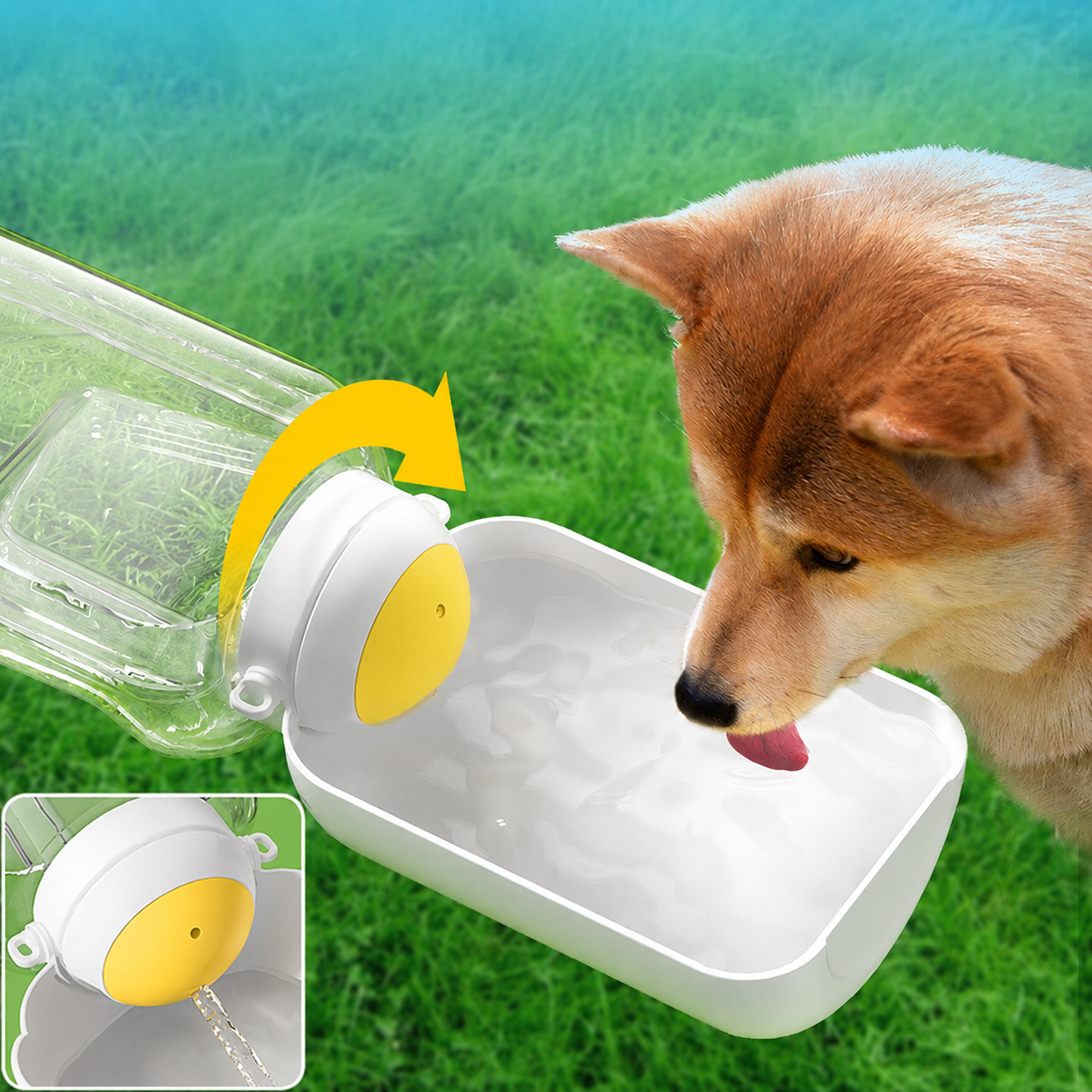 2-in-1 Portable Dog Water & Food Bottle