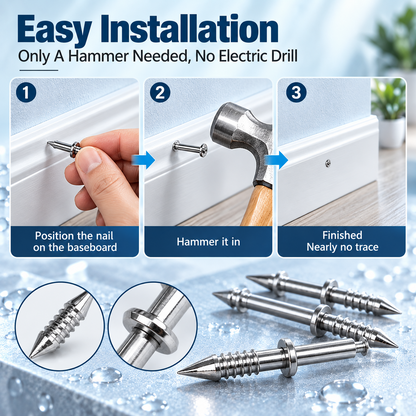 100 Double-Headed Carbon Steel Baseboard Nails🔩