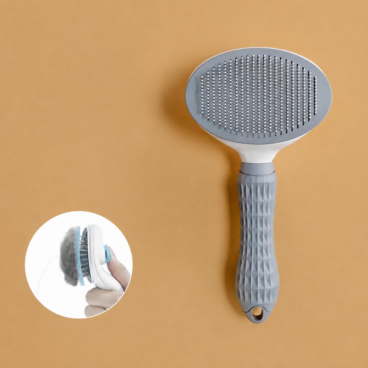 One-Touch Self-Cleaning Pet Grooming Brush