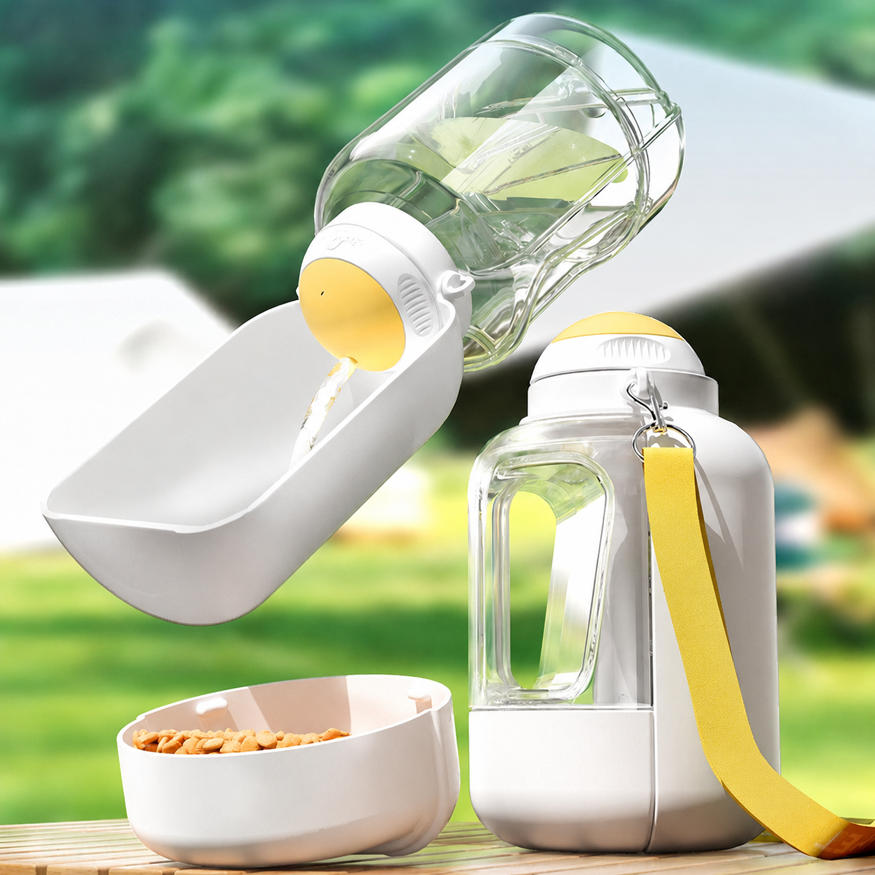 2-in-1 Portable Dog Water & Food Bottle