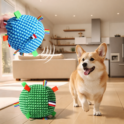 Interactive Plush Rattle Ball Dog Toy