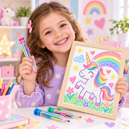 8-in-1 Multicolor Crayons