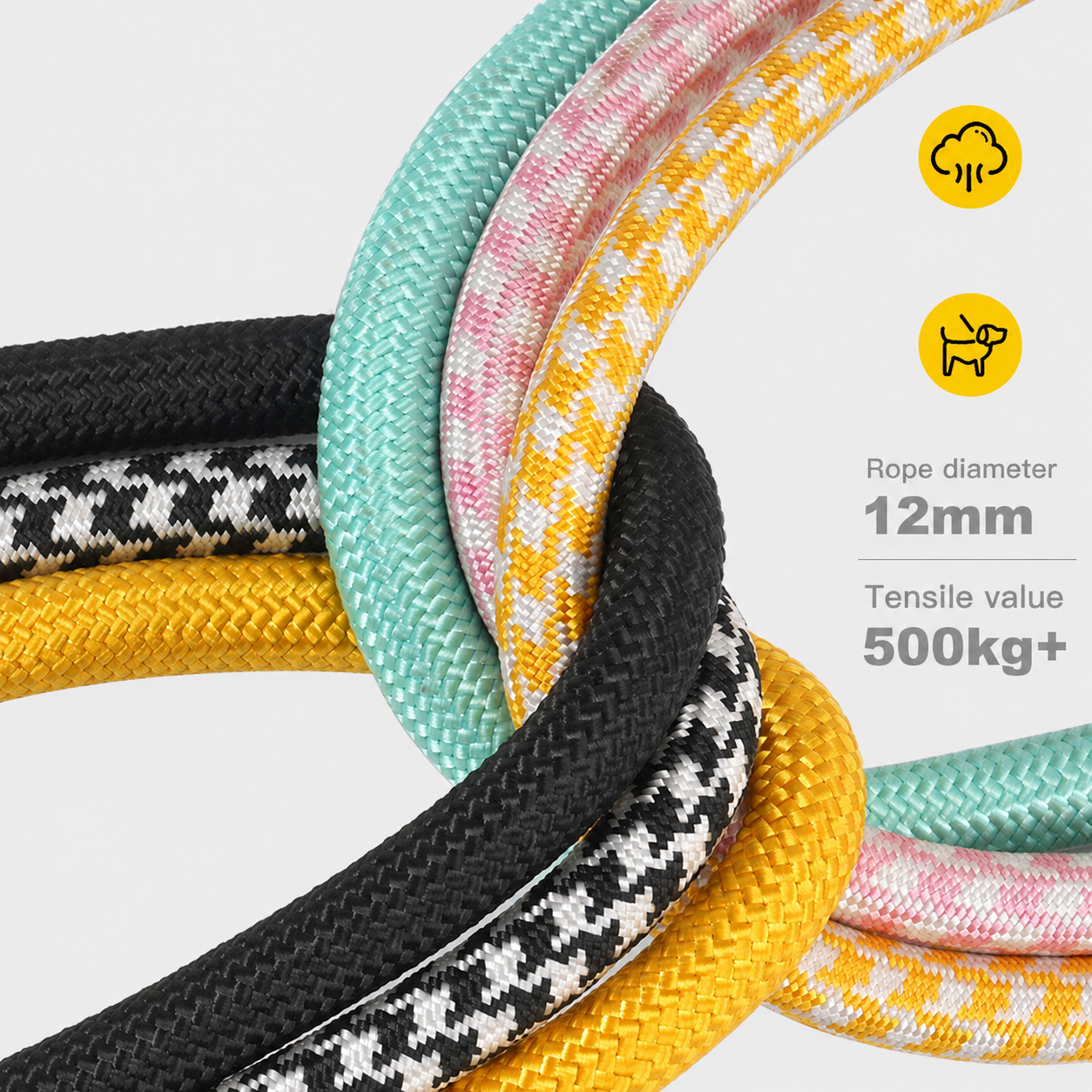 Multifunctional Heavy-Duty Dog Leash with Padded Neck Support