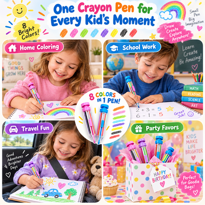 8-in-1 Multicolor Crayons