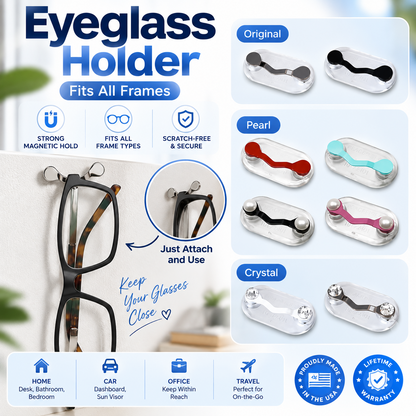 💥Buy 2 get 1 free 🔥Magnetic Eyeglass Holder Stainless Steel Glasses Clip for Shirts & Pockets