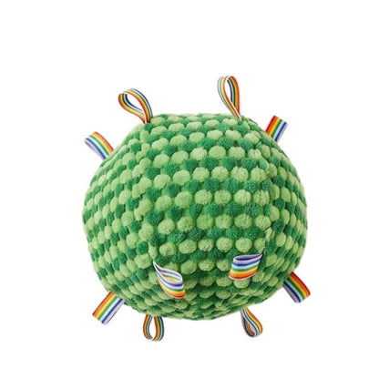 Interactive Plush Rattle Ball Dog Toy