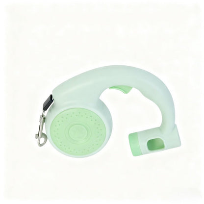 5M Retractable Dog Leash with Built-In Waste Bag Holder