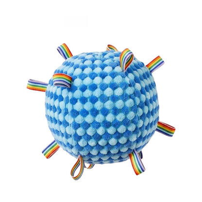 Interactive Plush Rattle Ball Dog Toy