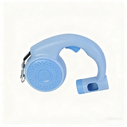 5M Retractable Dog Leash with Built-In Waste Bag Holder