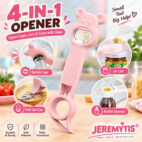 Multifunctional 4-in-1 Bottle Opener