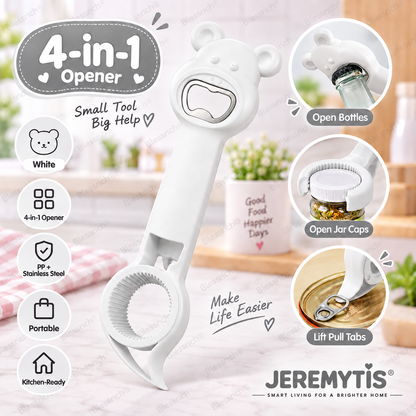 Multifunctional 4-in-1 Bottle Opener
