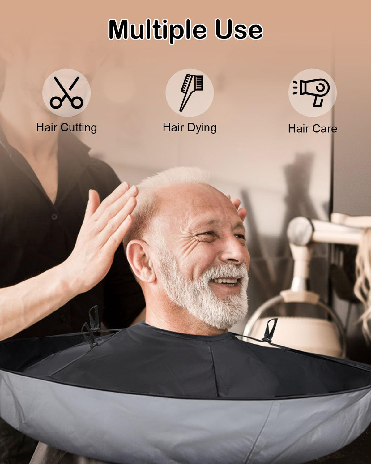 ✂️ Mess-Free Haircut Cape – Foldable Hair Catcher for Easy Cleanup 🧹