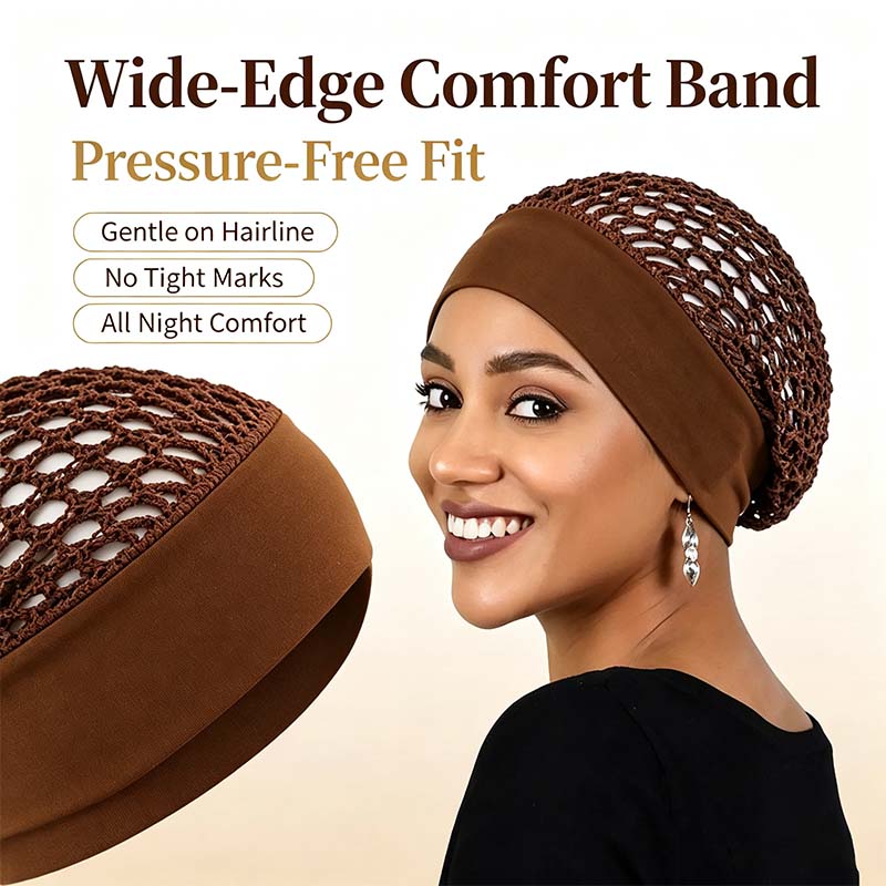 Stretchy Wide-Edge Sleeping Cap Set, Soft Protection Bonnet for Nighttime Hair Care & Beauty💤