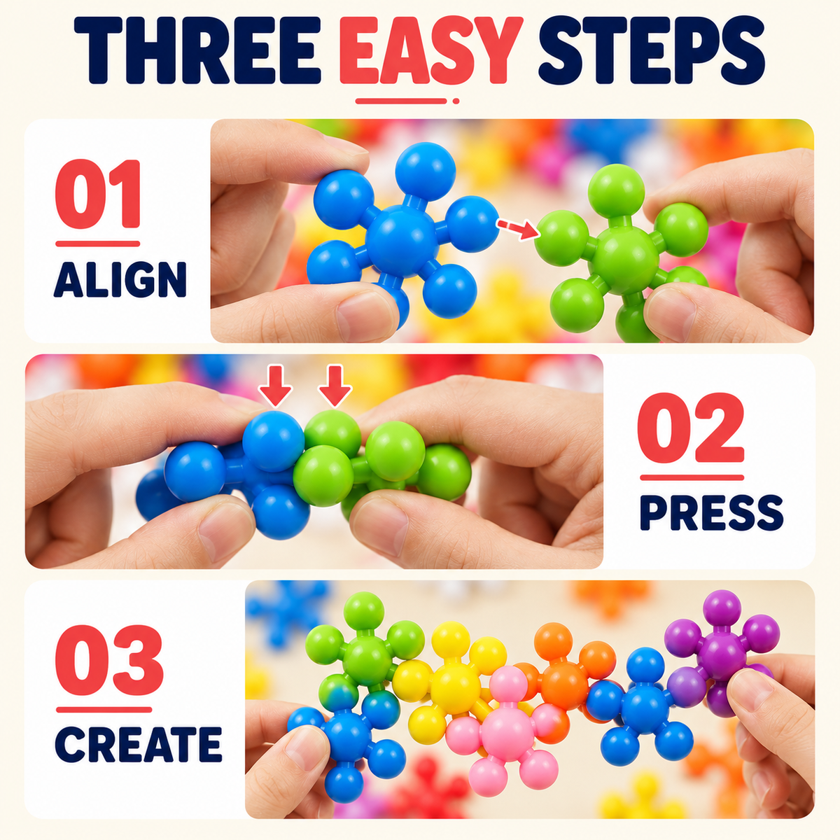 ❄️ LIMITED-TIME 50% OFF! 🧩 Kids 3D Interlocking Snowflake Building Blocks – Stable Build, Burr-free, Colorful ✨