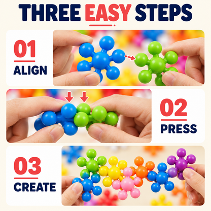 ❄️ LIMITED-TIME 50% OFF! 🧩 Kids 3D Interlocking Snowflake Building Blocks – Stable Build, Burr-free, Colorful ✨