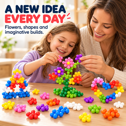 ❄️ LIMITED-TIME 50% OFF! 🧩 Kids 3D Interlocking Snowflake Building Blocks – Stable Build, Burr-free, Colorful ✨